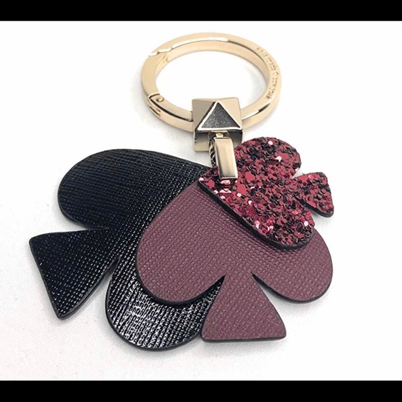 NWT Kate Spade Stacked Spade ♠️ Glitter Key Fob - Picture 2 of 5